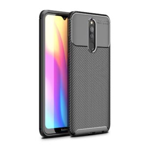 Θήκη Xiaomi Redmi 8 Σιλικόνης Μαύρη Carbon Fiber Texture Shockproof Silicone Case Black