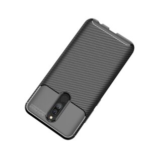 Θήκη Xiaomi Redmi 8 Σιλικόνης Μαύρη Carbon Fiber Texture Shockproof Silicone Case Black