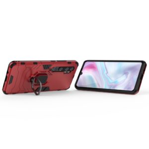 Σκληρή Θήκη Xiaomi Mi Note 10 / 10 Pro Κόκκινη Με Σταντ TPU Shockproof with Magnetic Ring Holder Red