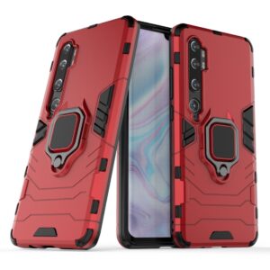 Σκληρή Θήκη Xiaomi Mi Note 10 / 10 Pro Κόκκινη Με Σταντ TPU Shockproof with Magnetic Ring Holder Red