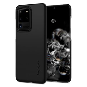 Θήκη Samsung Galaxy S20 Ultra Μαύρη Spigen Thin Fit Back Cover Black ACS00708