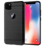 Θήκη iPhone 11 Pro Σιλικόνης Μαύρη Brushed Carbon Silicone Case Black
