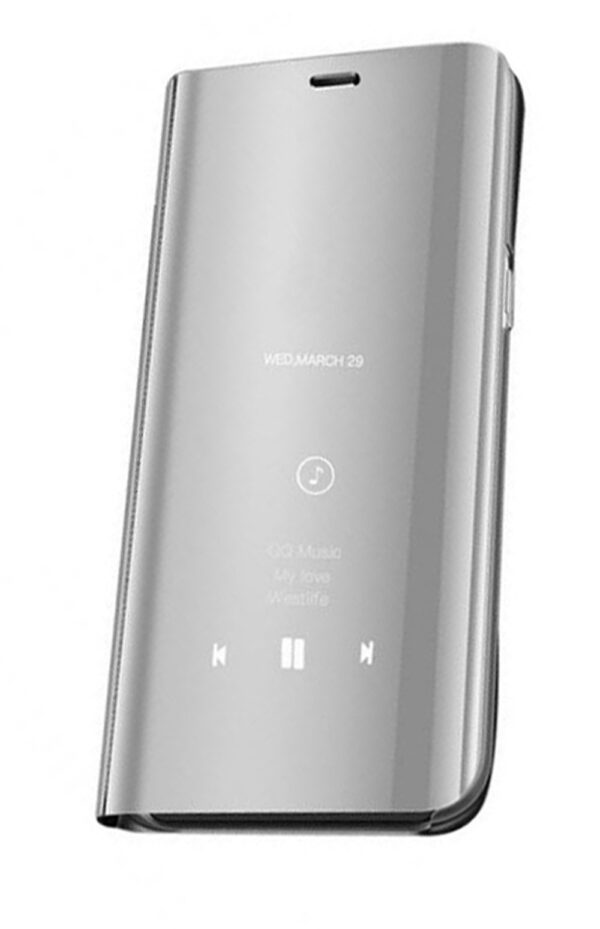 Tel1 Samsung Galaxy A30 Clear View Θήκη Βιβλίο - Silver