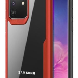 Forcell Samsung Galaxy S20 Full Coverage Shockproof Θήκη με Πλαίσιο Σιλικόνης Διάφανη - Red