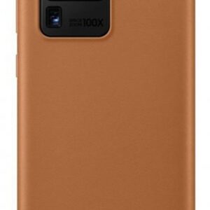 Original Samsung Galaxy S20 Ultra Leather Cover Θήκη Δερμάτινη - Brown EF-VG988LAEGEU