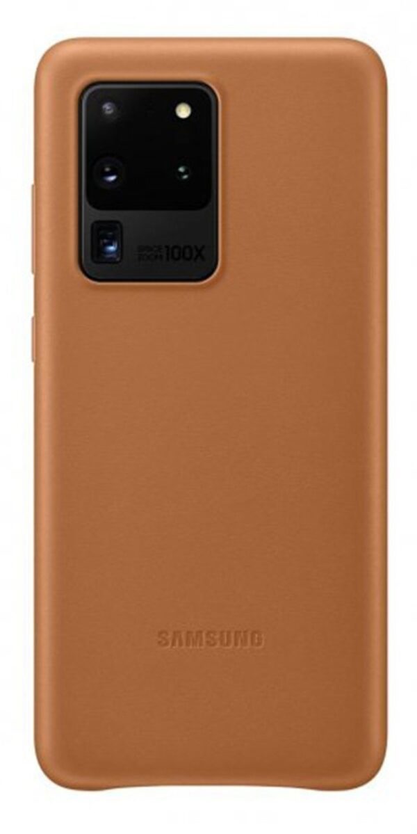 Original Samsung Galaxy S20 Ultra Leather Cover Θήκη Δερμάτινη - Brown EF-VG988LAEGEU