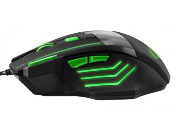 Esperanza Wolf Gaming Ποντίκι Ενσύρματο Μαύρο / Πράσινο 7 Keys 2400dpi EGM201G