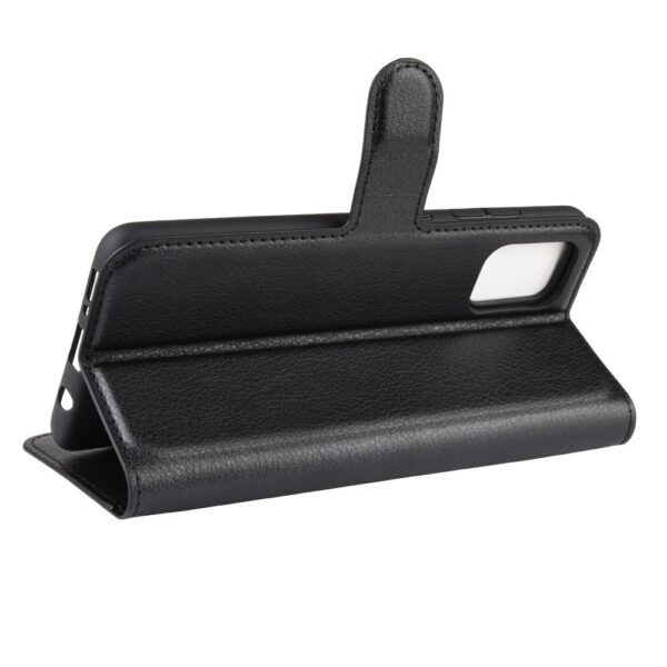 Θήκη Samsung Galaxy A71 Βιβλίο Μαύρο Litchi Texture Horizontal Flip Leather Case With Holder & Card Slots Black