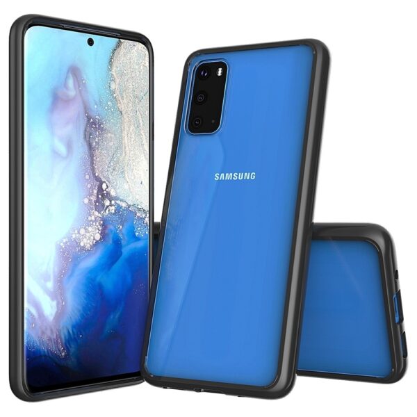 Θήκη Samsung Galaxy S20 Διάφανη - Μαύρη Scratchproof TPU + Acrylic Protective Case Transparent - Black