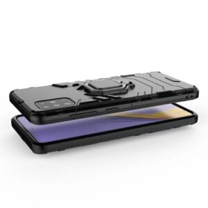 Σκληρή Θήκη Samsung Galaxy A51 4G Μαύρη Με Σταντ PC+TPU Shockproof with Magnetic Ring Holder Black