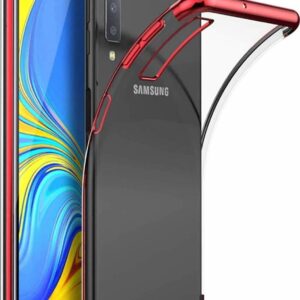 Θήκη Samsung Galaxy A50 / A30s Σιλικόνης Διάφανη - Κόκκινη TPU Electroplating Frame Cover Transparent - Red