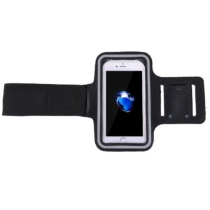 Sport Armband Εως 5.5'' Με Θέση Για Κλειδιά Και HandsFree Case with Earphone Hole and Key Μαύρο