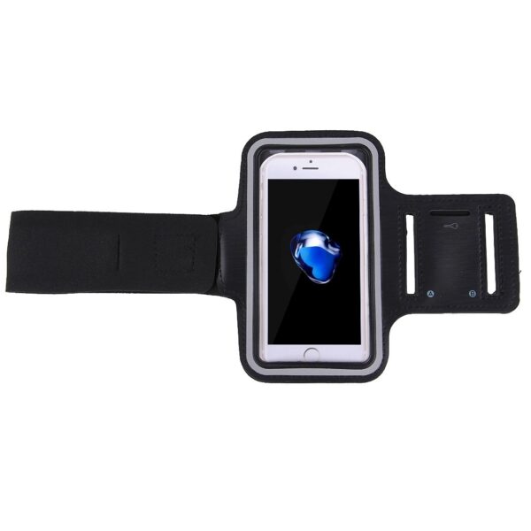 Sport Armband Εως 5.5'' Με Θέση Για Κλειδιά Και HandsFree Case with Earphone Hole and Key Μαύρο