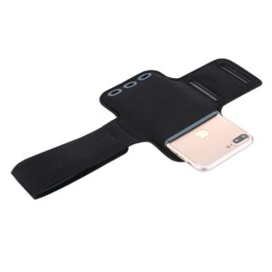 Sport Armband Εως 5.5'' Με Θέση Για Κλειδιά Και HandsFree Case with Earphone Hole and Key Μαύρο