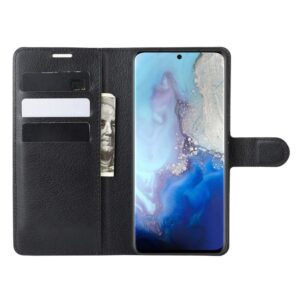 Θήκη Samsung Galaxy S20 Βιβλίο Μαύρο Litchi Texture Horizontal Flip Protective Case with Holder & Card Slots & Wallet Black
