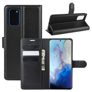 Θήκη Samsung Galaxy S20 Βιβλίο Μαύρο Litchi Texture Horizontal Flip Protective Case with Holder & Card Slots & Wallet Black