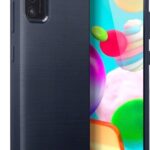 Θήκη Samsung Galaxy A41 Σιλικόνης Μπλε Brushed Carbon Fiber Silicone Case Blue