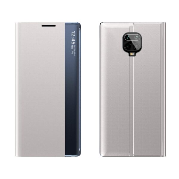 Θήκη Xiaomi Redmi Note 9S / 9 Pro / 9 Pro Max Βιβλίο Ασημί Smart View Flip Case Silver