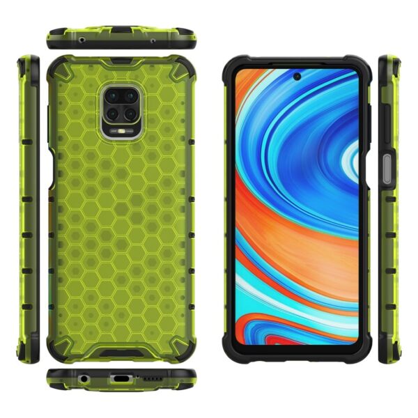 Θήκη Xiaomi Redmi Note 9S / 9 Pro / 9 Pro Max Πράσινη Shockproof Honeycomb PC + TPU Protective Case Green