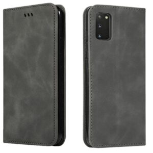 Tel1 Samsung Galaxy S20 Retro Skin Feel Magnetic Θήκη Βιβλίο - Dark Grey