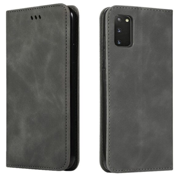 Tel1 Samsung Galaxy S20 Retro Skin Feel Magnetic Θήκη Βιβλίο - Dark Grey Tel1 Samsung Galaxy S20 Retro Skin Feel Magnetic Θήκη Βιβλίο - Dark Grey