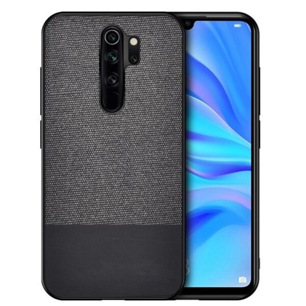 Forcell Xiaomi Redmi 9 Splicing Cloth Texture Θήκη Σκληρή - Black