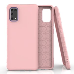 Θήκη Samsung Galaxy A41 Σιλικόνης Ροζ Soft Color Flexible Gel Silicone Case Pink