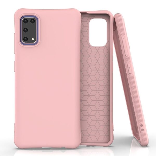 Θήκη Samsung Galaxy A41 Σιλικόνης Ροζ Soft Color Flexible Gel Silicone Case Pink