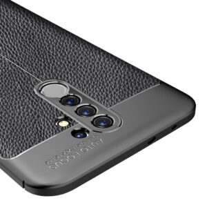 Θήκη Xiaomi Redmi 9 Σιλικόνης Μαύρη Litchi Texture TPU Shockproof Case Black
