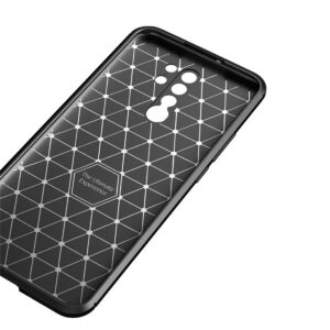 Θήκη Xiaomi Redmi 9 Σιλικόνης Μαύρη Carbon Fiber Texture Shockproof TPU Case Black