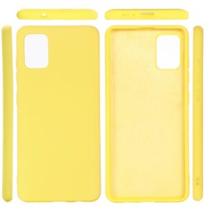 Θήκη Xiaomi Mi 10 Lite 5G Σιλικόνης Κίτρινη Solid Color Liquid Silicone Shockproof Full Coverage Protective Case Yellow