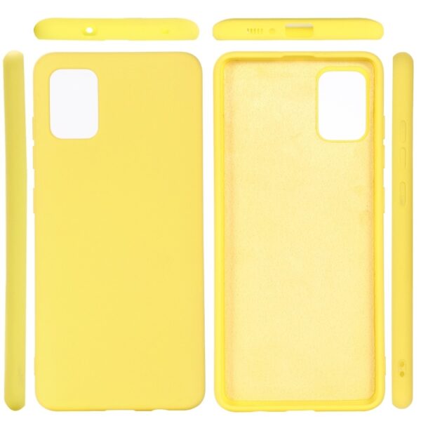 Θήκη Xiaomi Mi 10 Lite 5G Σιλικόνης Κίτρινη Solid Color Liquid Silicone Shockproof Full Coverage Protective Case Yellow