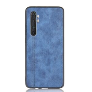 Θήκη Xiaomi Mi Note 10 Lite Μπλε Shockproof Sewing Cow Pattern Skin PC + PU + TPU Case Blue