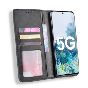 Θήκη Samsung Galaxy S20 Βιβλίο Μαύρο Magnetic Buckle Retro Crazy Horse Texture Horizontal Flip Case Black