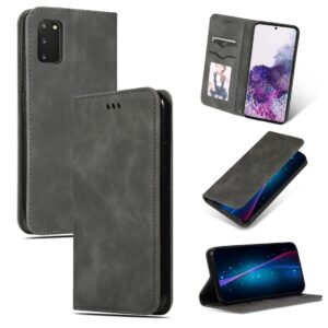 Θήκη Samsung Galaxy S20 Βιβλίο Σκούρο Γκρι Retro Skin Feel Business Magnetic Horizontal Flip Case Dark Grey