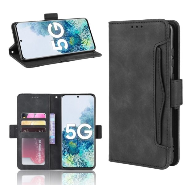 Θήκη Samsung Galaxy S20 Βιβλίο Μαύρο Wallet Style Skin Feel Calf Pattern Case with Separate Card Slot Black