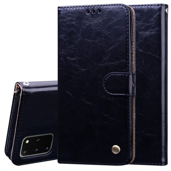 Θήκη Samsung Galaxy S20+ Βιβλίο Μαύρο Business Style Oil Wax Texture Horizontal Flip Case Black