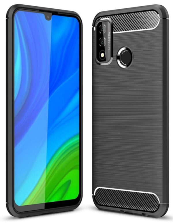 Forcell Huawei P Smart 2020 Carbon Fiber Θήκη Σιλικόνης - Black