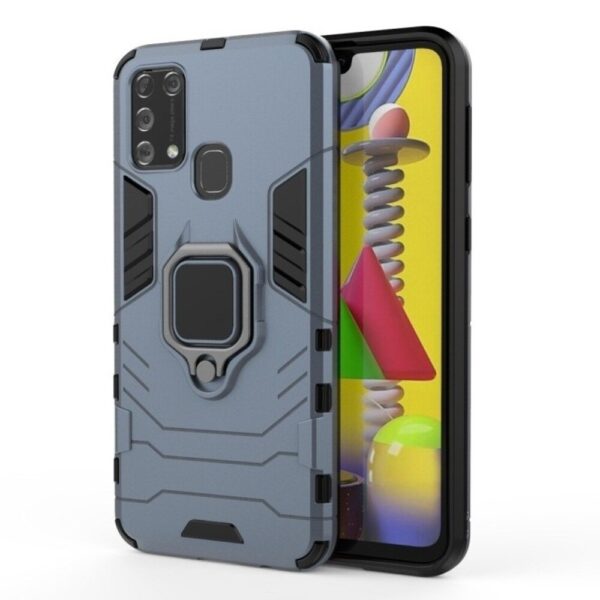 Forcell Samsung Galaxy M31 Shockproof Magnetic Holder Θήκη Σκληρή - Blue