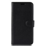 Tel1 Xiaomi Mi 10 / Mi 10 Pro Litchi Texture Horizontal Flip Θήκη Βιβλίο - Black