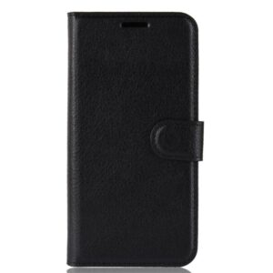Tel1 Xiaomi Mi 10 / Mi 10 Pro Litchi Texture Horizontal Flip Θήκη Βιβλίο - Black