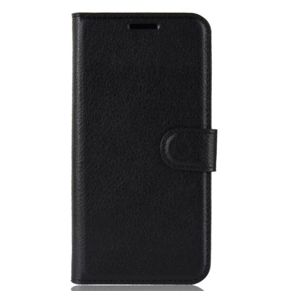 Tel1 Xiaomi Mi 10 / Mi 10 Pro Litchi Texture Horizontal Flip Θήκη Βιβλίο - Black