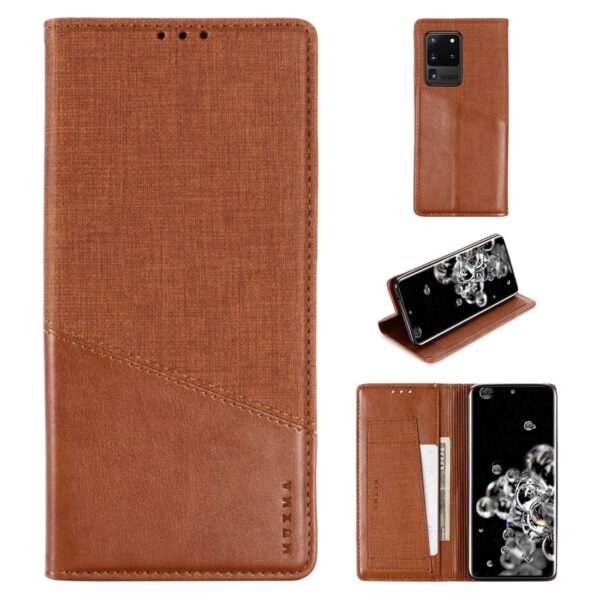 Θήκη Samsung Galaxy S20 Ultra Βιβλίο Καφέ MUXMA MX109 Horizontal Flip Case with Holder & Card Slot & Wallet Brown