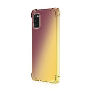 Θήκη Samsung Galaxy A41 Σιλικόνης Μαύρη - Χρυσή Four-Corner Airbag Shockproof Gradient Color TPU Protective Case Black - Gold