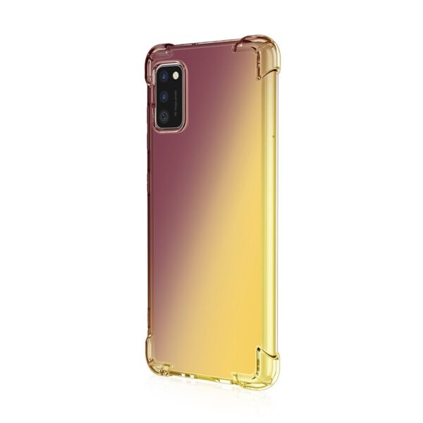 Θήκη Samsung Galaxy A41 Σιλικόνης Μαύρη - Χρυσή Four-Corner Airbag Shockproof Gradient Color TPU Protective Case Black - Gold