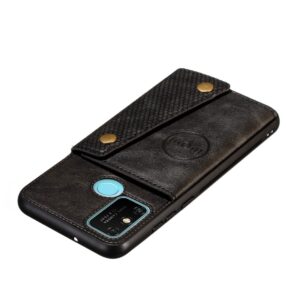 Θήκη Samsung Galaxy A21s Μαύρη Double Buckle PU + TPU Shockproof Magnetic Protective Case with Card Slot Black