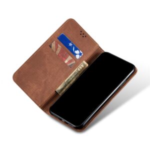 Θήκη Samsung Galaxy M31 Βιβλίο Καφέ Denim Texture Casual Style Horizontal Flip Case with Holder & Card Slots & Wallet Brown
