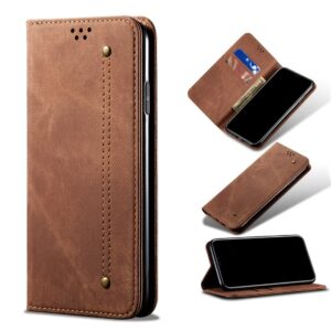 Θήκη Samsung Galaxy M31 Βιβλίο Καφέ Denim Texture Casual Style Horizontal Flip Case with Holder & Card Slots & Wallet Brown