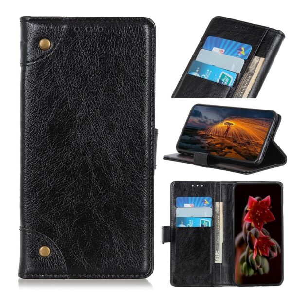 Θήκη Samsung Galaxy M31 Βιβλίο Μαύρο Copper Buckle Nappa Texture Horizontal Flip Case with Holder & Card Slots & Wallet Black