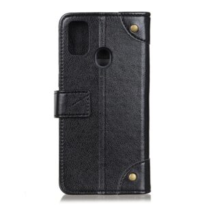 Θήκη Samsung Galaxy M31 Βιβλίο Μαύρο Copper Buckle Nappa Texture Horizontal Flip Case with Holder & Card Slots & Wallet Black